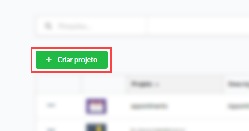 Botão de exibição dos projetos