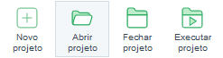 Acesso as opção Abrir Projeto