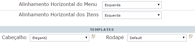 Valores Padrão do projeto - Consulta