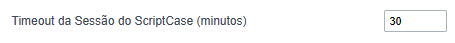 Definição do tempo de sessão do Scriptcase