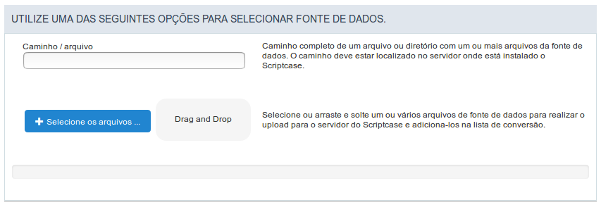 Selecionando o arquivo ACCESS para a conversão da tabela