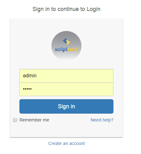 Login de OPEN DESIGN