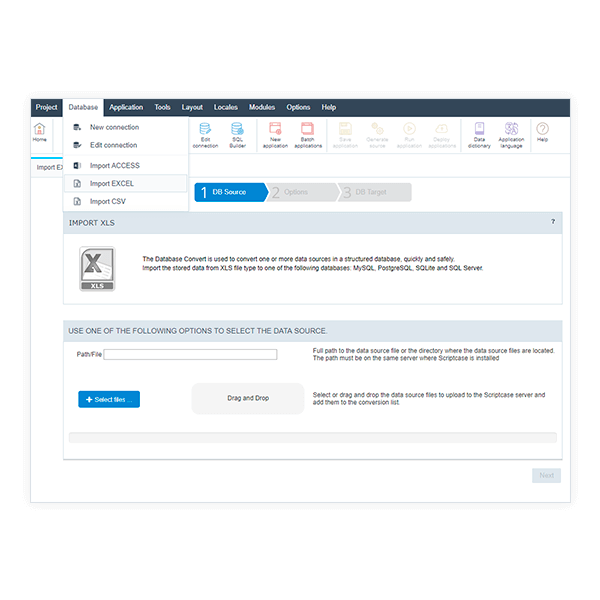 Importador de planilhas XLS, CSV e ACCESS