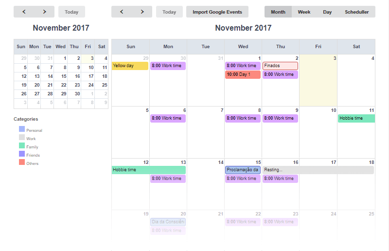 Calendário não mostra registros de alguns meses - Bugs - Scriptcase