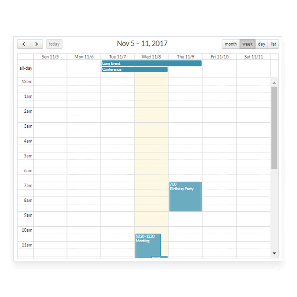 FullCalendar